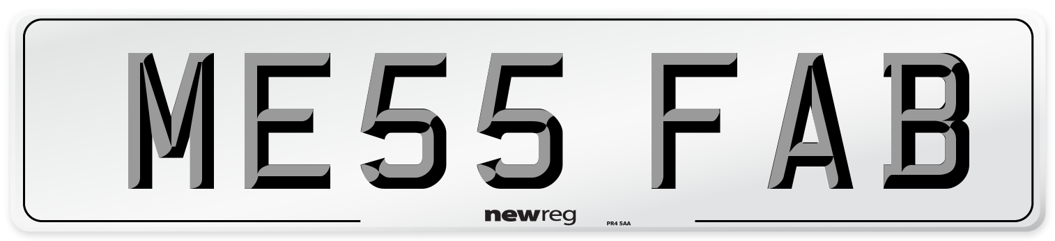 ME55 FAB Number Plate from New Reg